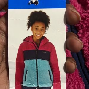 Girls Eddie Bauer Sherpa Fleece Hooded Jacket